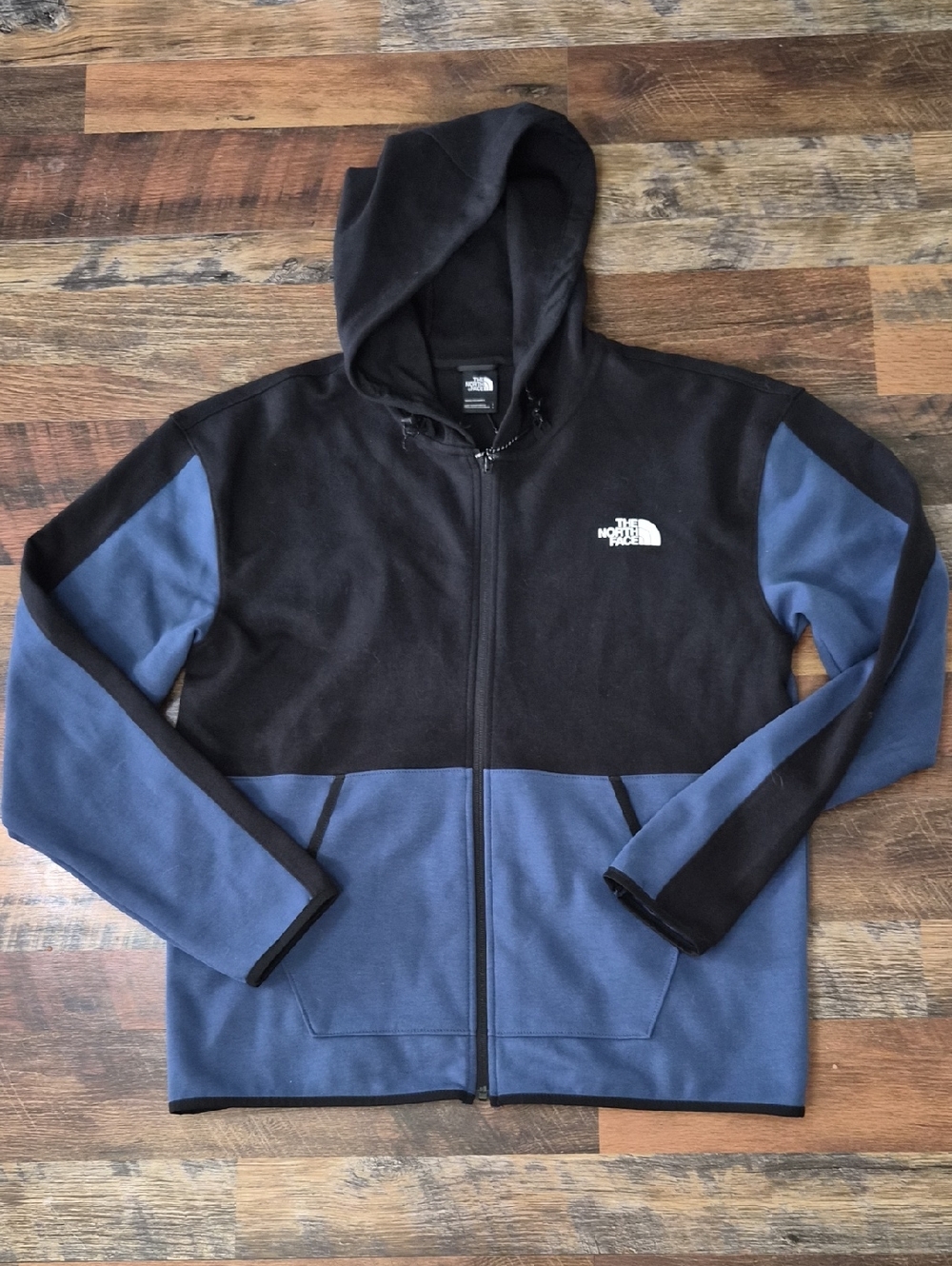 The North Face Two-Tone Black & Blue Full Zip Hoodie L
